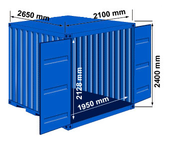 Технические характеристики и размеры контейнера 5 тонн